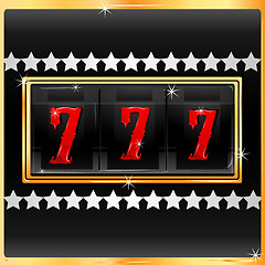 Image showing lucky number in slot machine