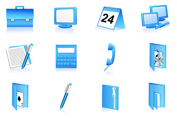 Image showing office stationery icons