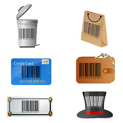 Image showing barcode on different objects