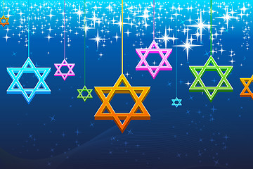 Image showing multicolorful hanukkah card