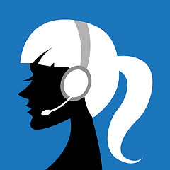 Image showing lady with headphone