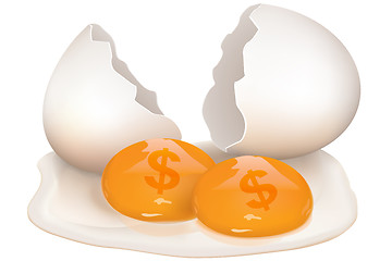 Image showing broken egg with dollar icon