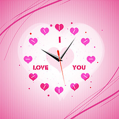 Image showing valentine clock