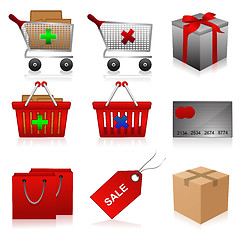 Image showing shopping icons