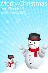 Image showing christmas card with snow man