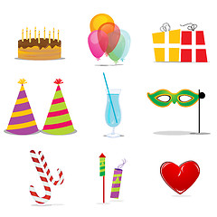 Image showing birthday icons