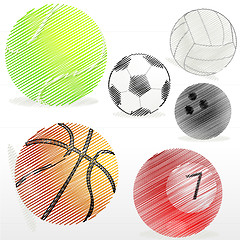 Image showing various sports ball