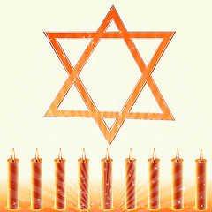 Image showing hanukkah card with candles