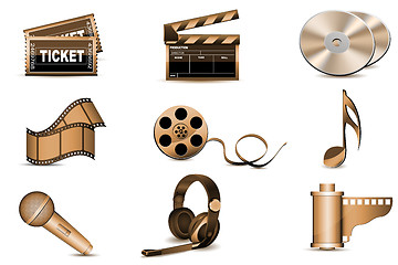 Image showing entertainment icons