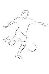 Image showing soccer player sketch