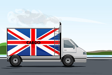 Image showing illustration of England lorry