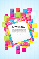 Image showing text template with colorful blocks