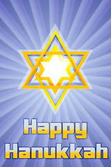 Image showing happy hanukkah with star of david