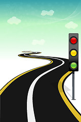 Image showing way with traffic  signal