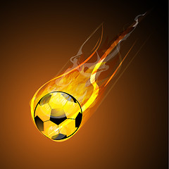 Image showing burning soccer