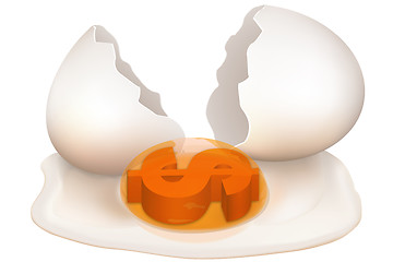 Image showing crashed dollar egg