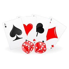 Image showing playing card with dice