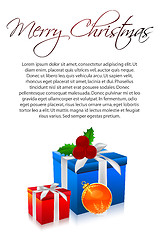 Image showing merry christmas card with gifts