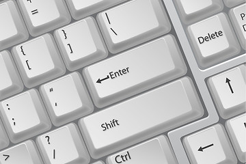 Image showing closeup of keyboard keys