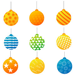 Image showing colorful hanging balls