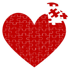 Image showing heart jigsaw puzzle