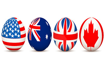 Image showing country flags on egg