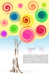 Image showing colorful vector tree