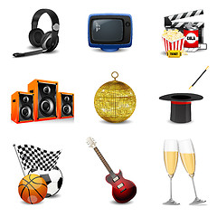 Image showing entertainment icons