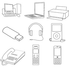 Image showing communication icons