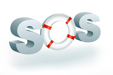 Image showing sos text