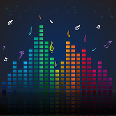 Image showing colorful music card