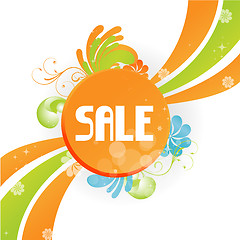 Image showing colorful floral sale sign