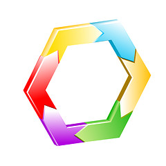 Image showing hexagon vector background