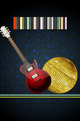 Image showing disco ball with guitar