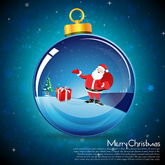 Image showing merry christmas card with santa