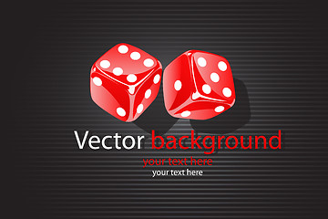 Image showing dice on vector background