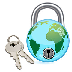 Image showing global lock with keys