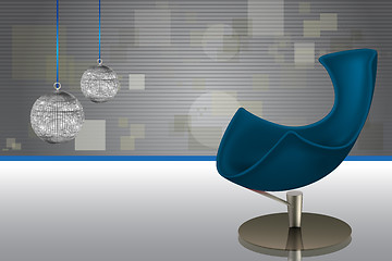 Image showing modern chair with disco ball