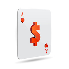 Image showing dollar sign in playing card