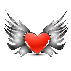 Image showing flying heart