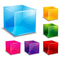 Image showing colorful cubic vector background