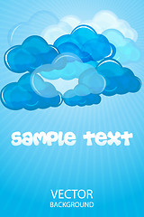 Image showing vector background with clouds