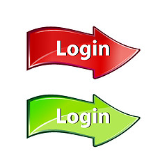 Image showing login arrow