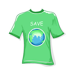 Image showing save earth t-shirt