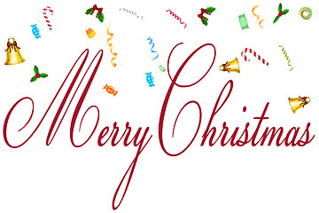 Image showing greeting of merry christmas card