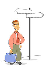 Image showing business man waiting on stop