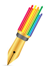 Image showing pen with colorful arrow