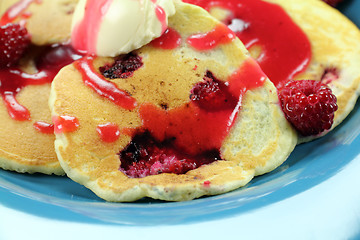 Image showing Raspberry Pancakes