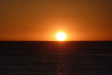 Image showing Sunet by the ocean