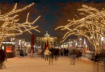 Image showing berlin brandenburger tor christmas